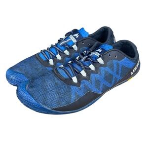 Merrell Men’s Vapor Glove 3 Vibram Blue Barefoot Trail Running Shoes Size 10